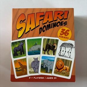 Safari Dominoes Animal Matching Game Kids Toys Toddler Learning Stem Montessori